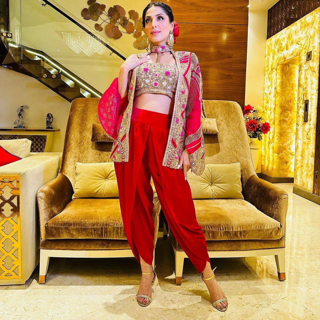Designer Satin Silk Koti Set with Fancy Sleeve, Real Mirror Work, Choli & Patiala | Embroidery Ethnic Wear
