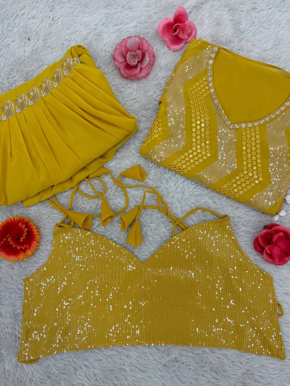 Luxury Kaftan Sharara Set Malaysia | Heavy Faux Georgette with 3mm Sequins Embroidery | Party Wear & Wedding Collection
