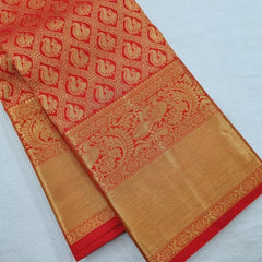 Exquisite Banarasi Silk Saree with Gold Zari Weaving!