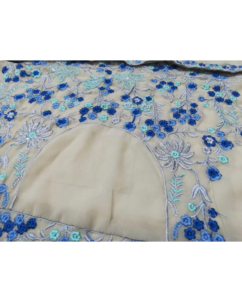 Dusty georgette multi thread Lehenga choli