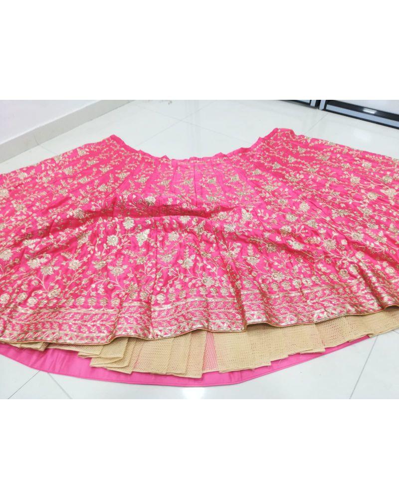 Gajari malai satin wedding Lehenga choli
