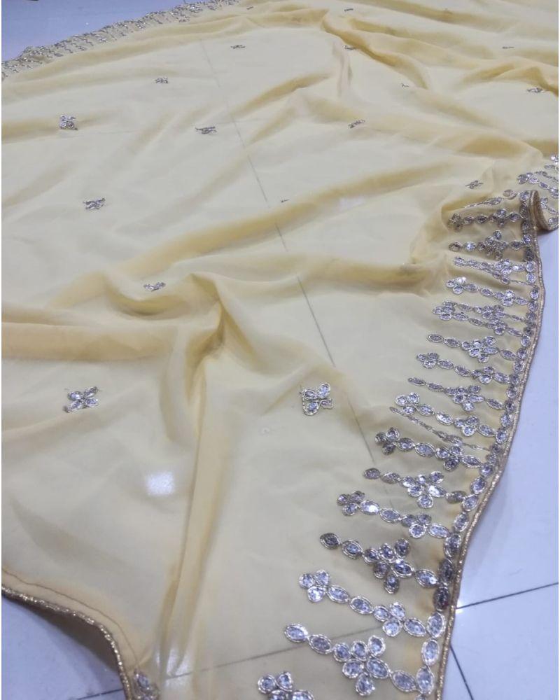 Multicolor Faux Georgette designer lehenga choli