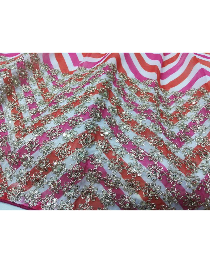 Multicolor laheriya printed design wedding lehenga choli