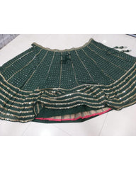 Faux georgette sequins embroidery wedding lehenga choli